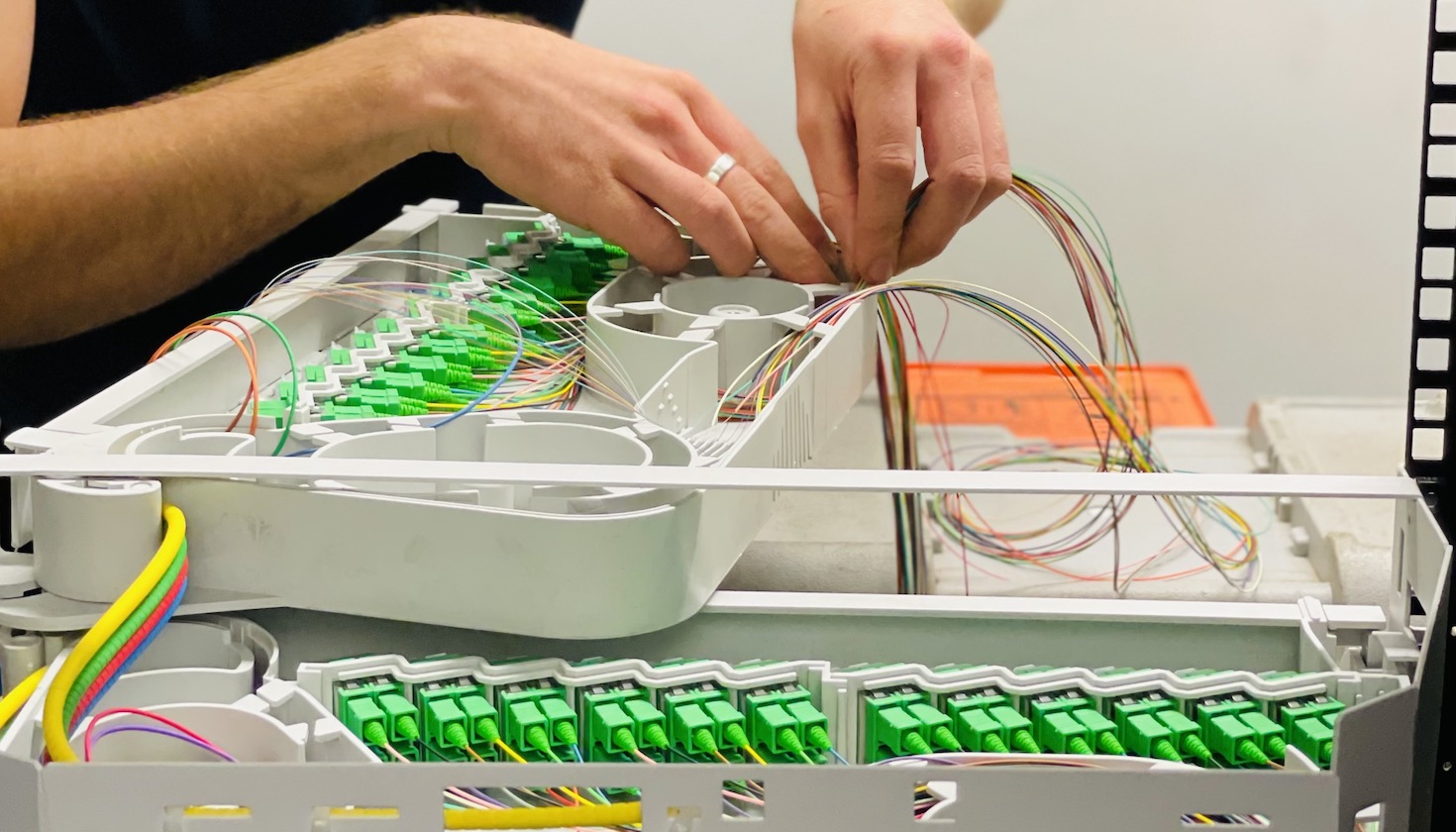 Fibre patching and local network work