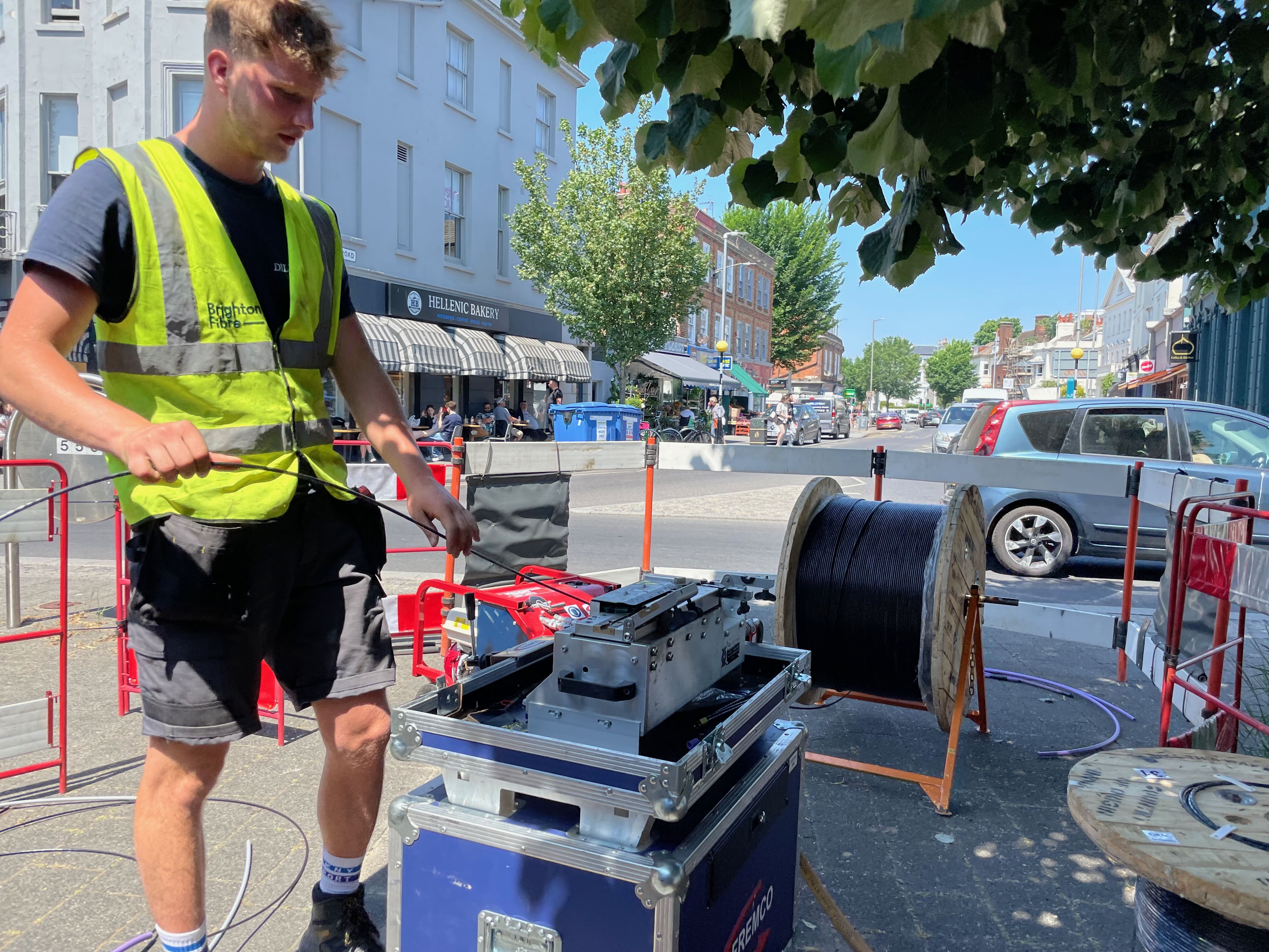 Brighton local fibre build work